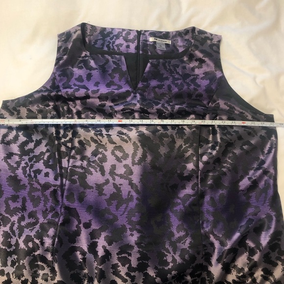 Plus Size 22 Nygard Collection Purple Black Ombre Leopard Print Satin Lined - Picture 12 of 15